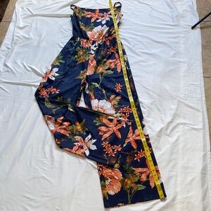 Elegant Floral Jumpsuit in Navy